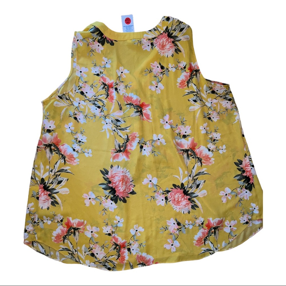 Rose & Olive floral blouse 1x